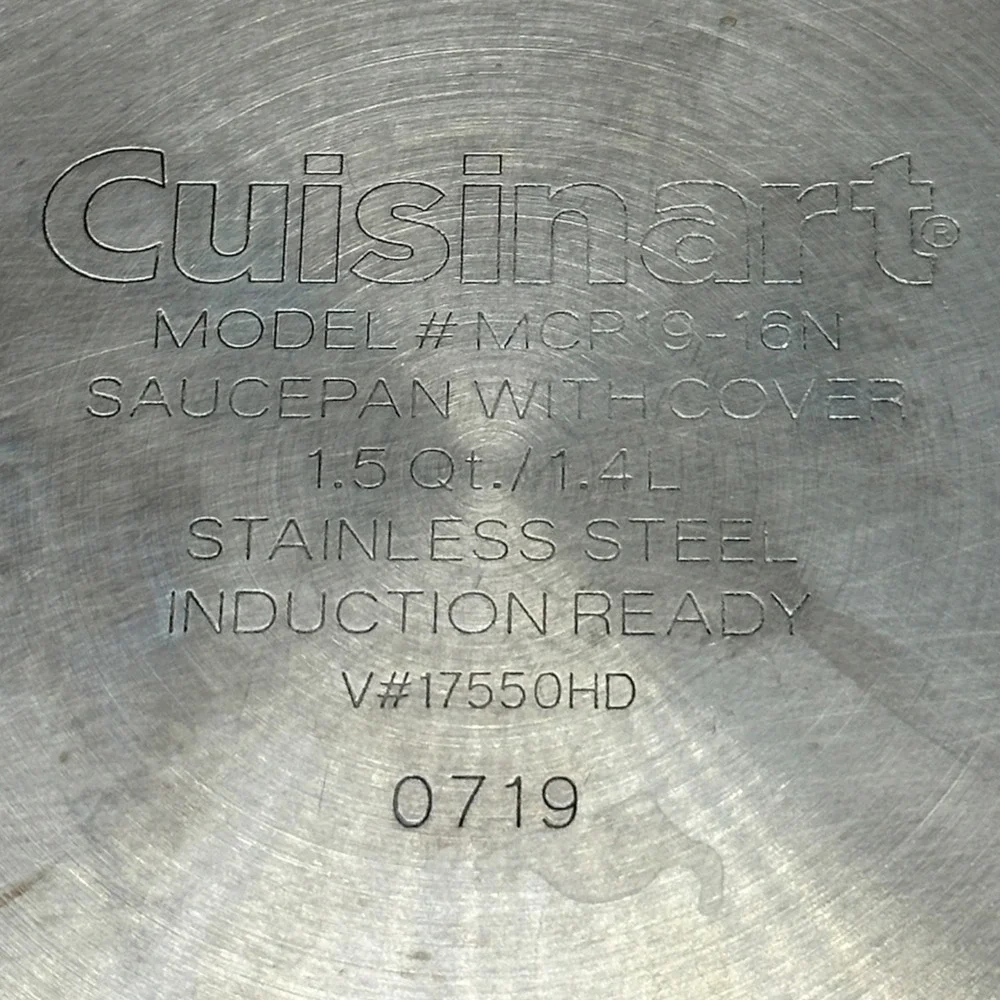 Cuisinart MultiClad Pro 1.5 Qt Stainless Steel Saucepan with Cover Lid MCP19-16N
